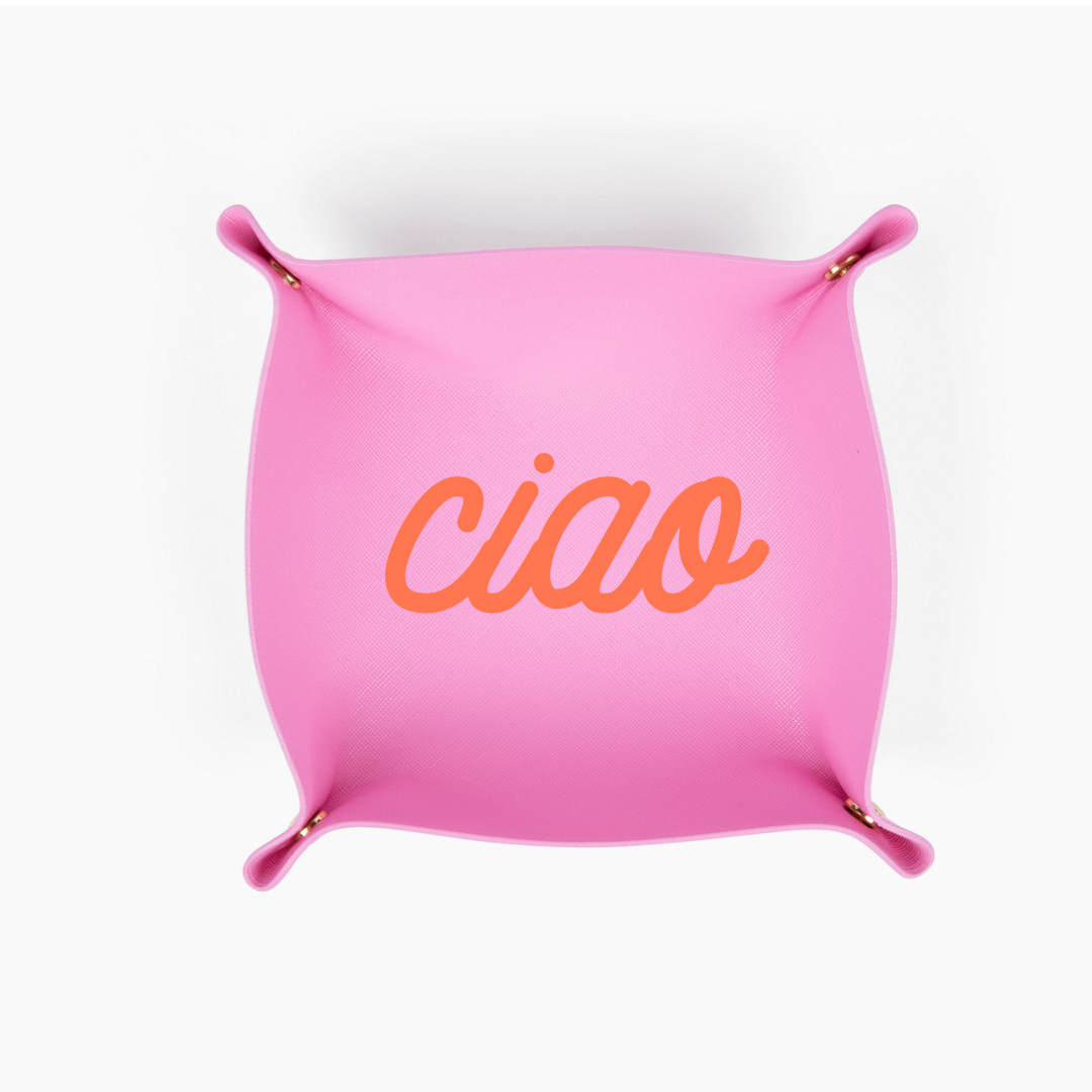 Ciao Gift Trinket Tray | Pink & Orange