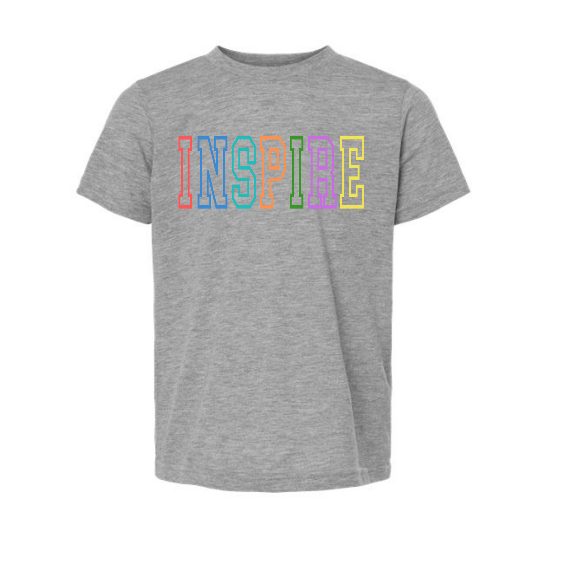 Inspire Colorful Hollow Gray Tee