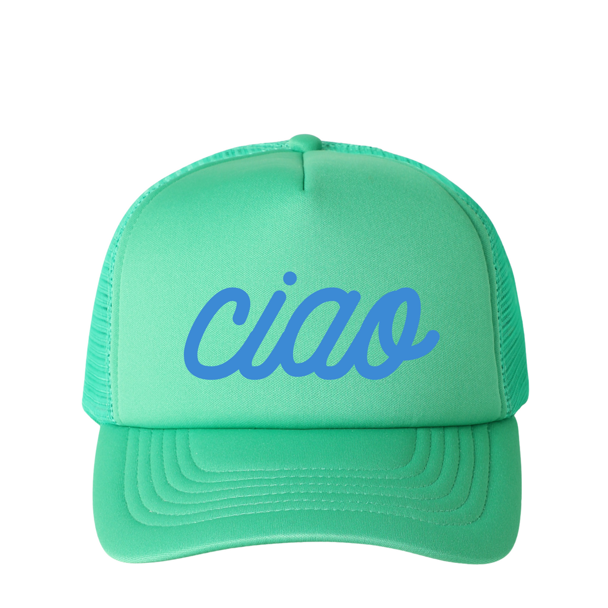 Ciao Trucker Hat | Green + Blue