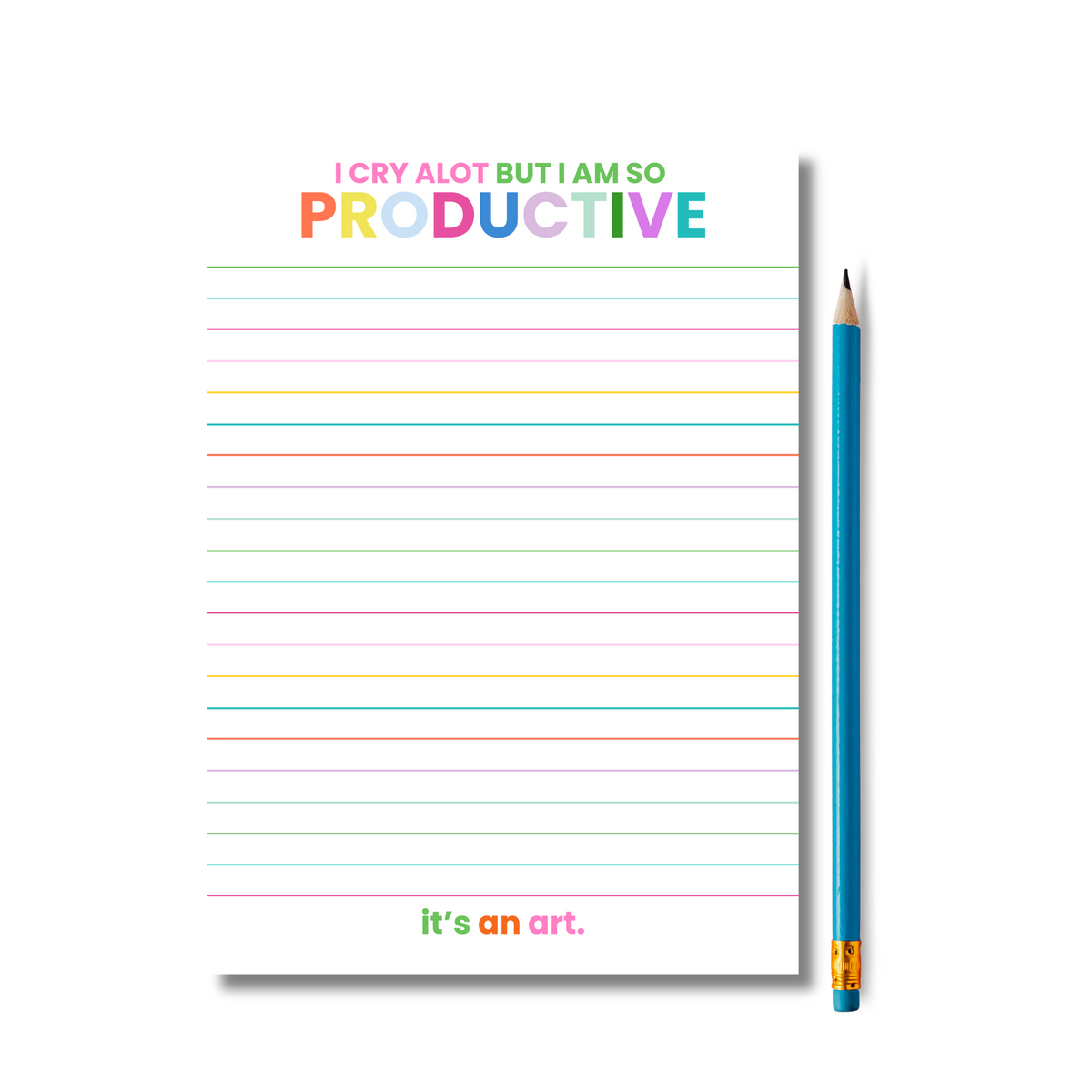 I cry a lot but am so productive | Swiftie notepad