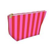 Pink & Red Stripe | Leatherette Pouch