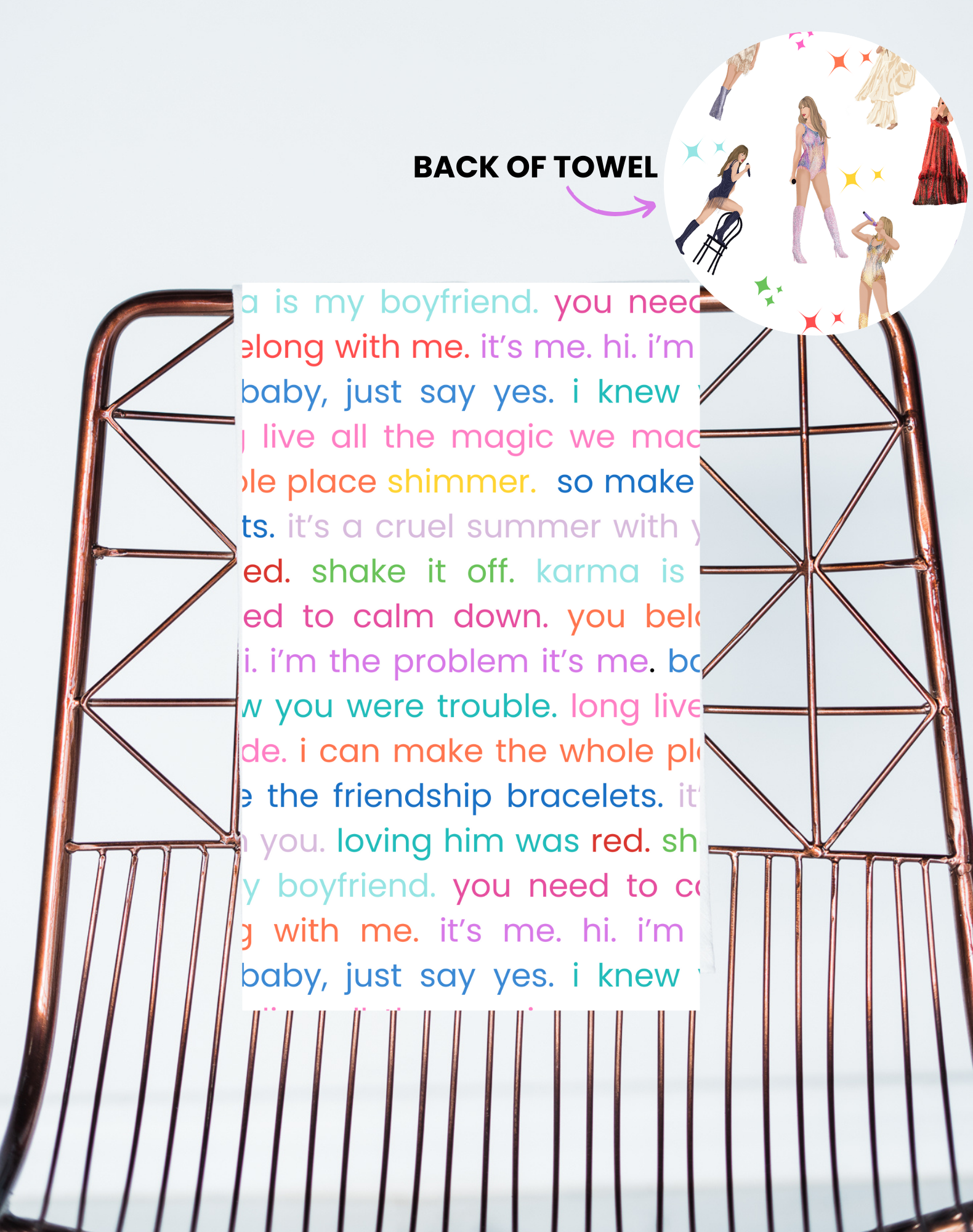 Eras Taylor Swift Printed Gift Towel